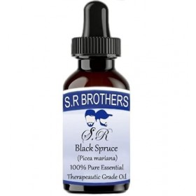 S.R Brothers Black spruce Picea mariana Pure & Natural Therapeutic Grade Essential Oils 50ml PLASTIC With Dropper