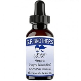 S.R Brothers Amyris Amyris balsamifera Pure & Natural Therapeutic Grade Essential Oils 100ml PLASTIC With Dropper
