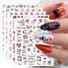 JMEOWIO Fleurs Or Stickers Ongles Nail Art 10 Feuilles Autocollants Ongles Autoadhésif Deco Ongle Nail Art Design Manucure