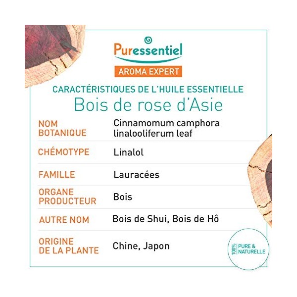 Puressentiel - Huile Essentielle Bois de Hô - Bio - 100% Pure et Naturelle - HEBBD - 10 ml