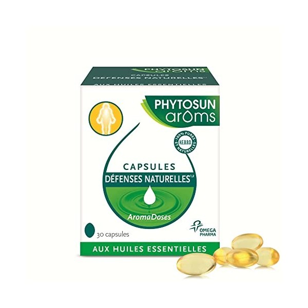 Phytosun Arôms - Capsules Defenses Naturelles 1 , 2 aux Huiles Essentielles - 30 Capsules