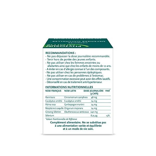 Phytosun Arôms - Capsules Defenses Naturelles 1 , 2 aux Huiles Essentielles - 30 Capsules