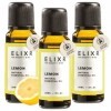 ELIXR Huile de citron 3 x 30 ml I Huile essentielle de citron 100 % naturelle I Cosmétiques naturels certifiés I Huile de cit