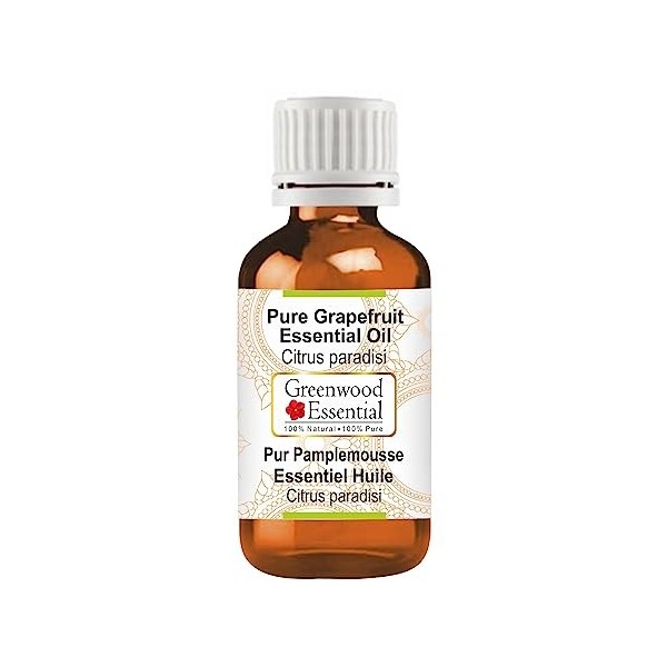 Greenwood Essential Pur Pamplemousse Huile Essentielle Citrus paradisi 100% Naturelle de Qualité Thérapeutique Distillée à 