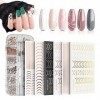 Autocollants pour ongles - Décoration pour ongles - Métal - Autocollant et rivets 3D - Pour manucure et nail art - Pour femme