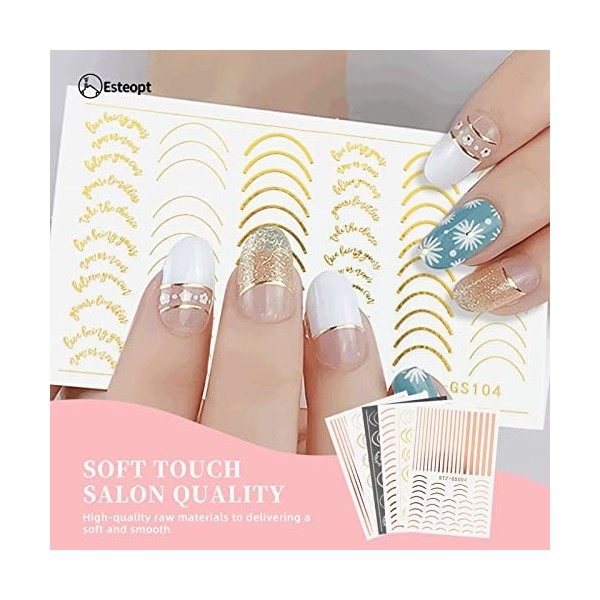 Autocollants pour ongles - Décoration pour ongles - Métal - Autocollant et rivets 3D - Pour manucure et nail art - Pour femme