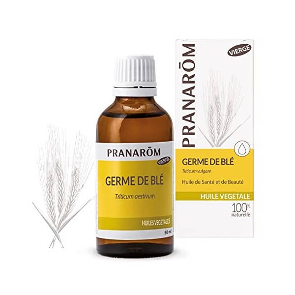 Pranarôm | Huile Végétale de Germe de Blé | Riche en vitamine E | 50 ml