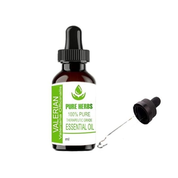 Pure Herbs Huiles essentielles de racine de valériane Valeriana Officinalis 10 ml 