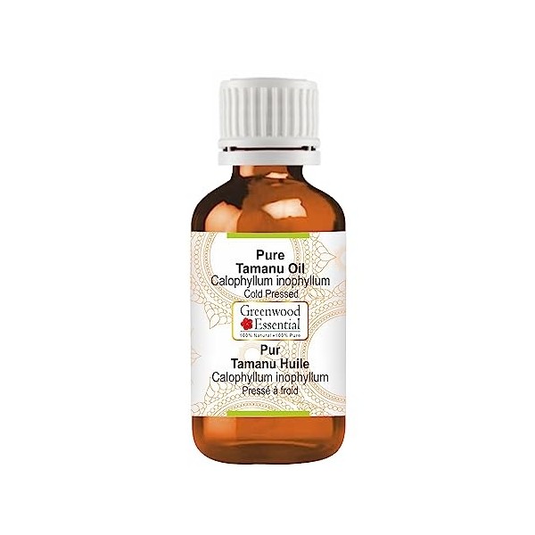 Greenwood Essential Pur Tamanu Huile Calophyllum inophyllum 100% Naturelle de Qualité Thérapeutique Pressée à froid 30ml 1