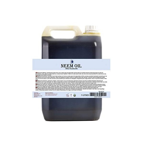 Mystic Moments Huile de support de margousier - 5 litres - 100% pure
