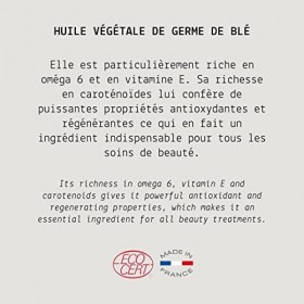 Huile végétale de Germe de Blé - 100% Pure et Naturelle - MY COSMETIK - 50 ml