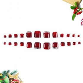 24Pcs Pied de Pouce Plus Malade Auto-Adhésif Couverture Complète 3D Diamant Orteil Nail Art Wrap Orteil Bandes Dongles Brico