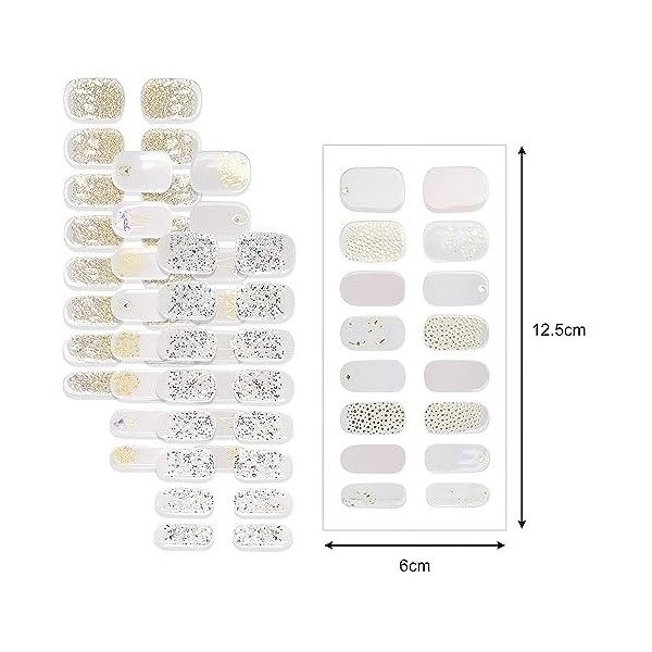 Vernis Autocollant Ongles, Autocollant Ongle 3D Nail Stickers Stickers Ongle Nail Art Adhesif Autocollant dongle Couverture 