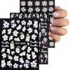 PUCIO stickers ongles 6 autocollants au design unique ongles autocollants, 5D fleur autocollants ongle nail art strass ongle 