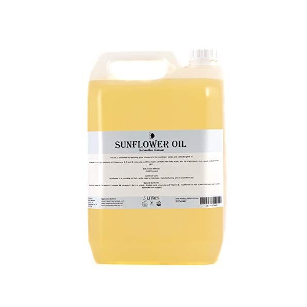 Mystic Moments Huile de support de tournesol - 10 litres - 100 % pure