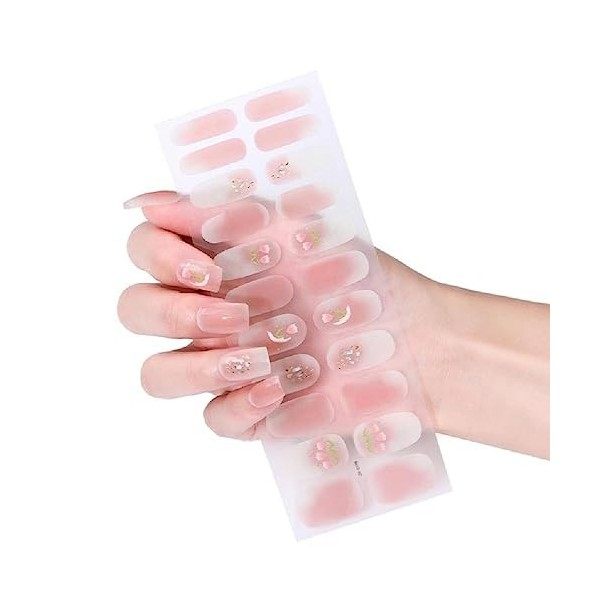 22 Pièces/paquet Bandes Vernis À Ongles Pour Femmes Bandes Vernis À Ongles Multicolores Autocollants Pour Ongles En Acrylique