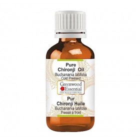 Greenwood Essential Pur Chironji Huile Buchanania latifolia 100% Naturelle de qualité Thérapeutique pressée à froid pour le