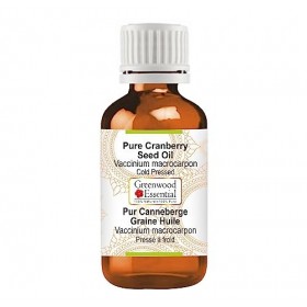 Greenwood Essential Pur Canneberge Graine Huile Vaccinium macrocarpon Naturel Thérapeutique Grade Pressé à froid 50ml 1.69