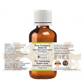Greenwood Essential Pur Canneberge Graine Huile Vaccinium macrocarpon Naturel Thérapeutique Grade Pressé à froid 50ml 1.69