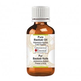 Greenwood Essential Pur Baobab Huile Adansonia digitata 100% Naturelle de qualité Thérapeutique pressée à froid pour les so