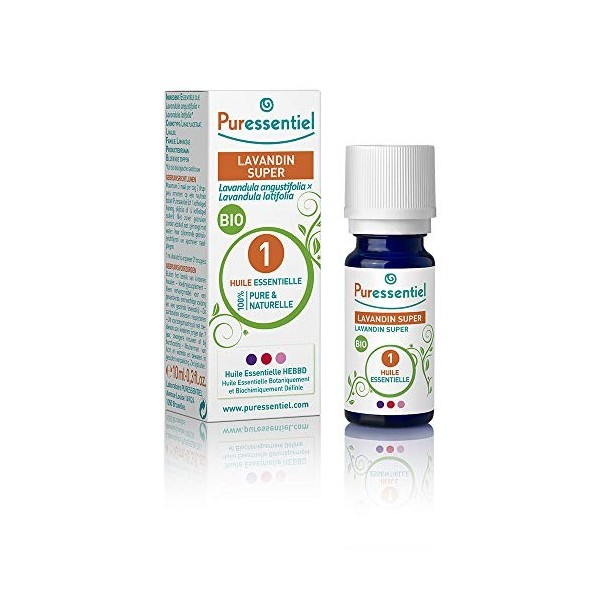 Puressentiel - Huile Essentielle Lavandin Super - Bio - 100% pure et naturelle - HEBBD - 10 ml