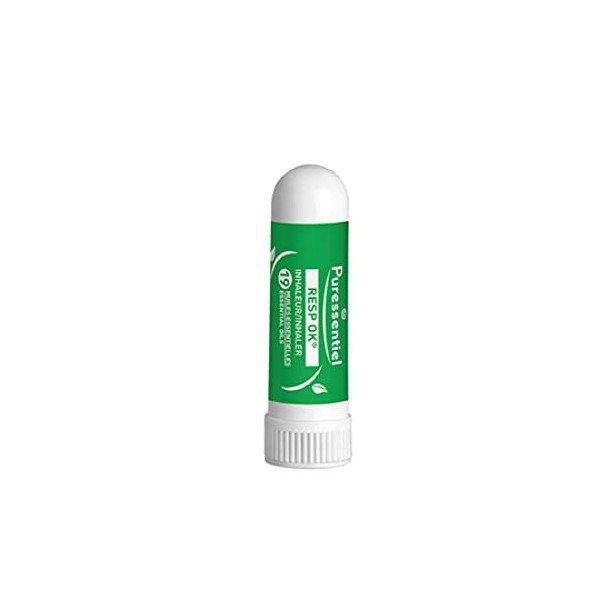 Puressentiel - Resp OK - Inhaleur Respiratoire - Aux 19 huiles essentielles bio - Menthol et camphre naturels - Aide à respir