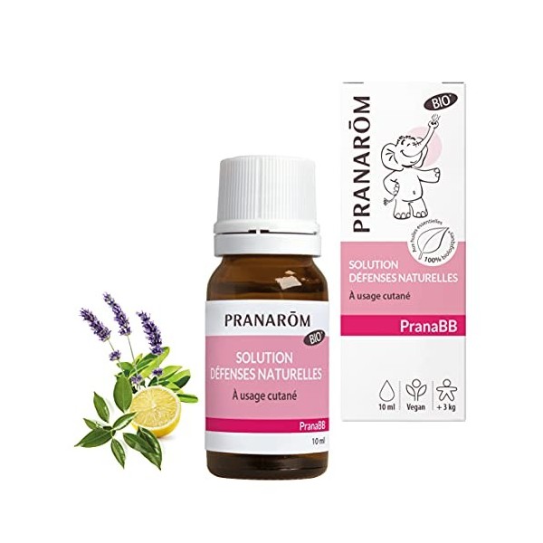 Pranarôm Solution Défenses Naturelles Aux Huiles Essentielles Bio Augmente la Résistance de l’Organisme Pranabb 10 ml