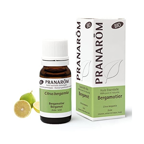 Pranarôm Huile Essentielle Bergamotier Bio Citrus Bergamia Zeste, 10 ml