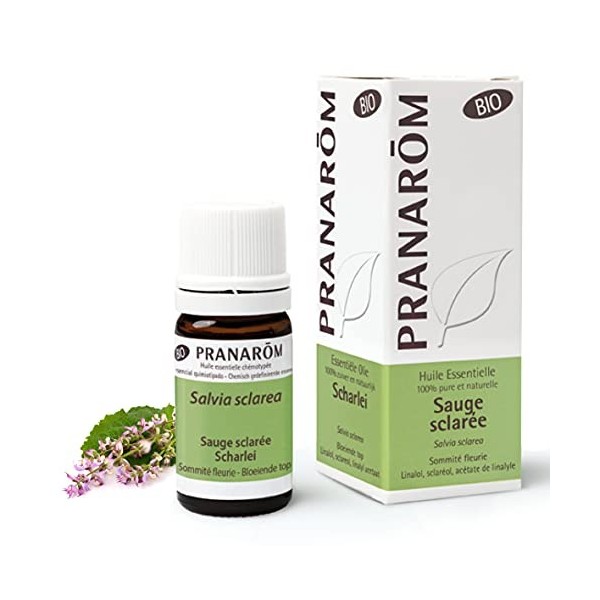 Pranarôm Sauge Sclarée Bio Huile Essentielle Salvia Sclarea Sommité Fleurie 5 ml