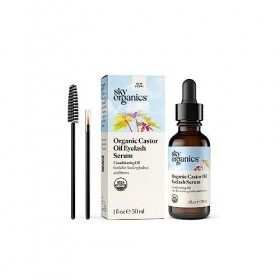 Sky Organics Huile de ricin biologique Cils sérum, Pressée à froid, 100% Pure, huile de ricin - Peau sèche, la croissance des