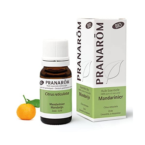 Pranarôm | Huile Essentielle Mandarinier Bio | Citrus reticulata | Mandarine Zeste | 10 ml