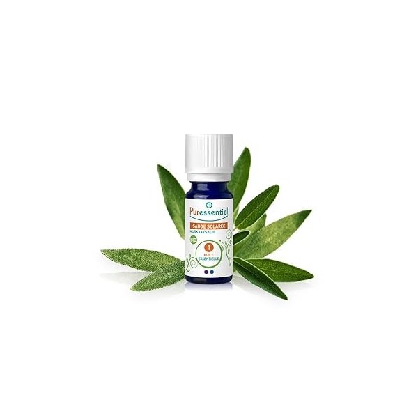 Puressentiel - Huile Essentielle Sauge Sclarée - Bio - 100% pure et naturelle - HEBBD - 5 ml