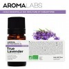 BIO - Huile essentielle LAVANDE VRAIE - 5mL - 100% Pure, Naturelle, Chémotypée et Certifiée AB - AROMA LABS Marque Française