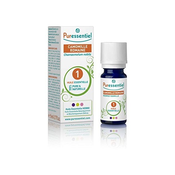 Puressentiel - Huile Essentielle Camomille Romaine - 100% pure et naturelle - HEBBD - 5 ml