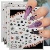 JMEOWIO Halloween Stickers Ongles Nail Art 9 Feuilles Autocollants Ongles Autoadhésif Deco Ongle Nail Art Design Manucure