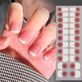 22PCS Autocollants de Vernis à Ongles en Gel Autocollant Auto-adhésifs Nail Sticker Accessoires Bricolage Ongle Autocollant a