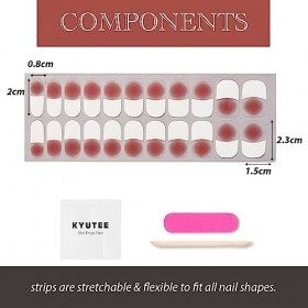 22PCS Autocollants de Vernis à Ongles en Gel Autocollant Auto-adhésifs Nail Sticker Accessoires Bricolage Ongle Autocollant a