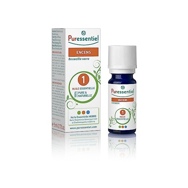 Puressentiel - Huile Essentielle Encens - 100% pure et naturelle - HEBBD - 5 ml