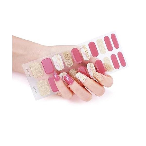 20pcs Bandes Vernis À Ongles Couleur Unie Autocollants Pour Ongles En Gel Autocollants Bandes Dongles En Gel Enveloppes Comp