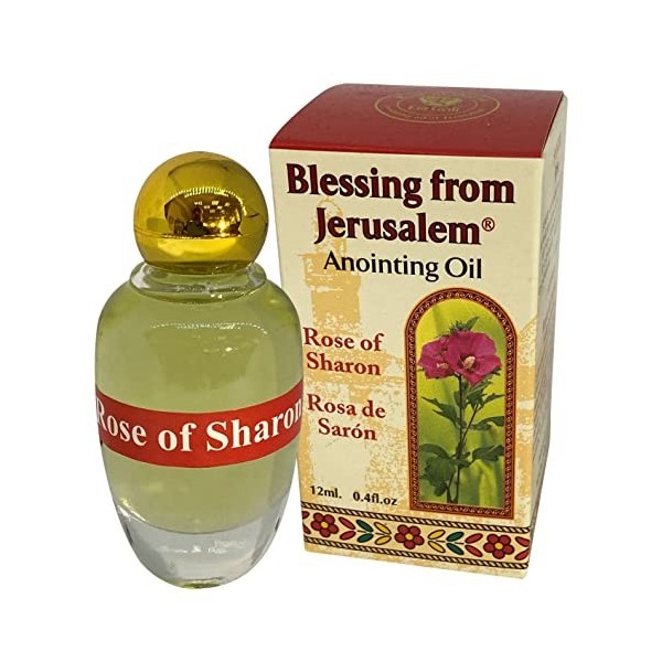 Rose de Sharon Jérusalem Huile donction 0,4 fl.oz 12ml de la terre de la Bible