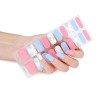 20pcs Bandes Vernis À Ongles Couleur Unie Autocollants Pour Ongles En Gel Autocollants Bandes Dongles En Gel Enveloppes Comp