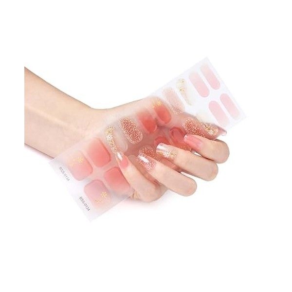 20pcs Bandes Vernis À Ongles Couleur Unie Autocollants Pour Ongles En Gel Autocollants Bandes Dongles En Gel Enveloppes Comp