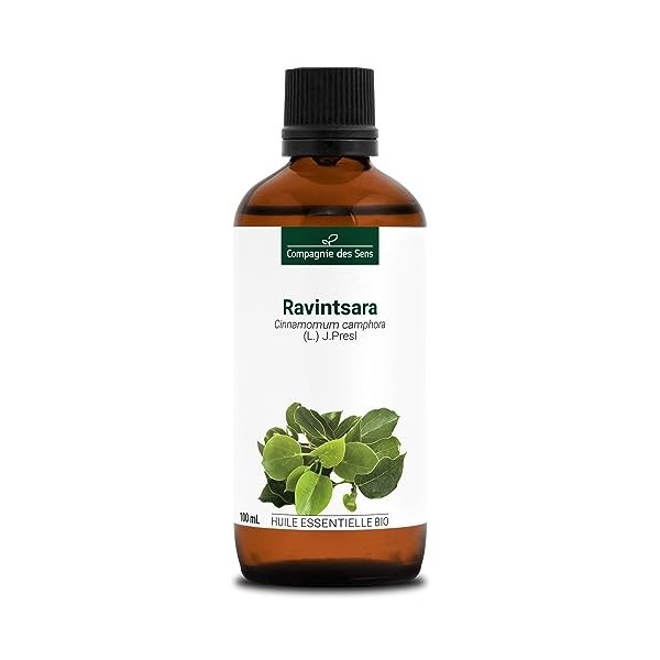 RAVINTSARA BIO - 100mL - Huile Essentielle de qualité Premium - 100% Pure, naturelle, intégrale - Renforcement de limmunité