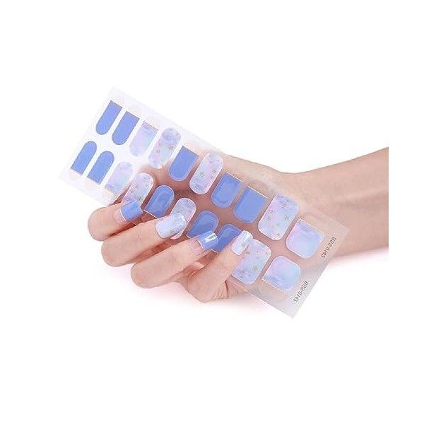 20pcs Bandes Vernis À Ongles Couleur Unie Autocollants Pour Ongles En Gel Autocollants Bandes Dongles En Gel Enveloppes Comp