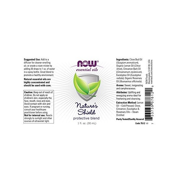 Now Foods, Natures Shield Oil Blend 1 Oz Lot de 2