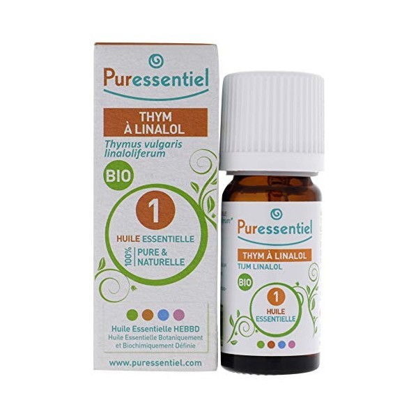 Puressentiel - Huile Essentielle Thym à Linalol - Bio - 100% pure et naturelle - HEBBD - 5 ml