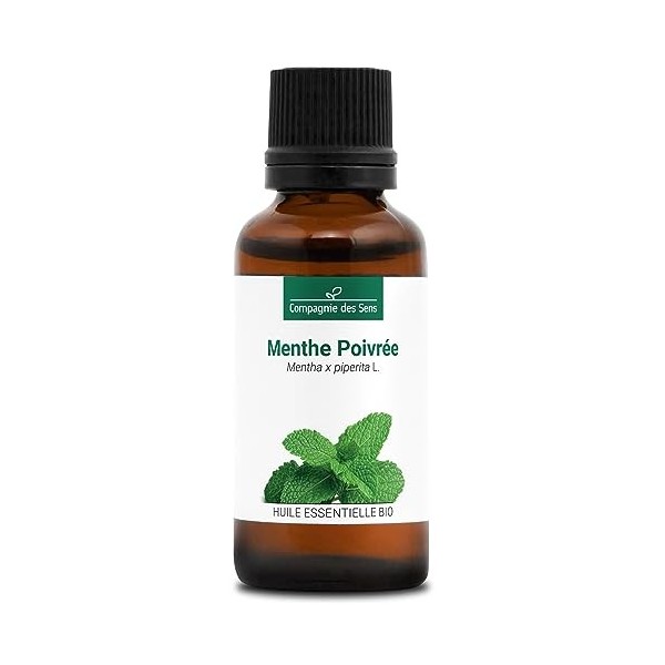 MENTHE POIVRÉE BIO - 30mL - Huile Essentielle de Qualité Premium - 100% Pure, Naturelle, Intégrale et Chémotypée