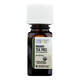 AURA CACIA - Organic Essential Oil Tea Tree - 0.25 fl. oz. 7.4 ml 