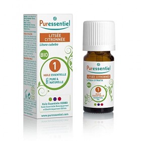 Puressentiel - Huile Essentielle Litsée Citronnée - Bio - 100% pure et naturelle - HEBBD - 10 ml