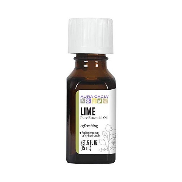 Aura Cacia 0620542 pure huile de lime Essential - 0,5 onces liquides